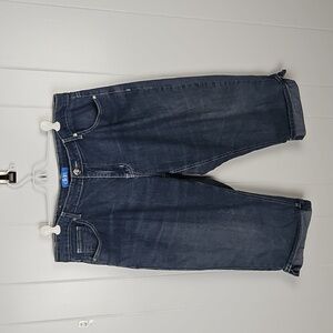 DKNY Dark Blue Denim Cropped Capri's Wmns 16W
